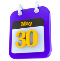 kann Kalender 3d Tag 30 png