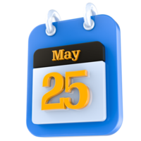 Symbol Kalender 3d Rendern png