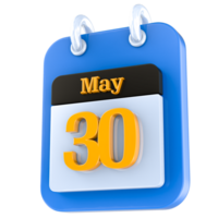 icône calendrier 3d le rendu png