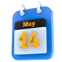 icono calendario 3d representación png