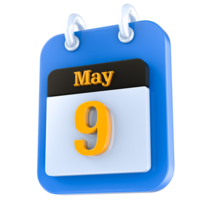 icoon kalender 3d renderen png