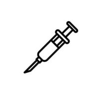 injection icon vector with line style