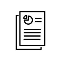 sales report vector icon in line style
