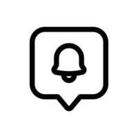 Notification icon in trendy outline style isolated on white background. Notification silhouette symbol for your website design, logo, app, UI. Vector illustration, EPS10.