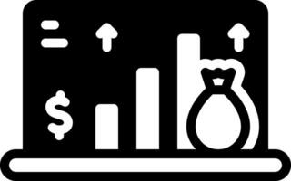 solid icon for earned vector