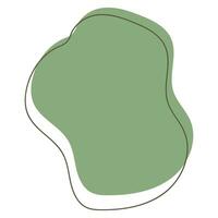 abstract blobs green and outline for background vector