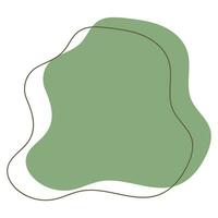 abstract blobs green and outline for background vector