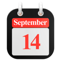 3d hacer de ui icono septiembre día 14 png