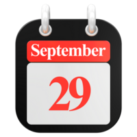 3d hacer de ui icono septiembre día 29 png