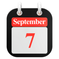 3d hacer de ui icono septiembre día 7 7 png