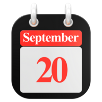 3d hacer de ui icono septiembre día 20 png