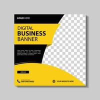 Business marketing webinar social media post template. Set of Editable square business web banner design template background. Suitable for social media post, story and web ads. vector