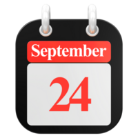 3d hacer de ui icono septiembre día 24 png