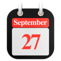 3d hacer de ui icono septiembre día 27 png