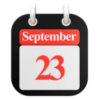 3d hacer de ui icono septiembre día 23 png