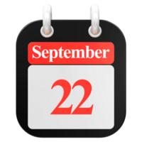 3d hacer de ui icono septiembre día 22 png