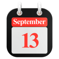 3d hacer de ui icono septiembre día 13 png