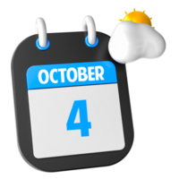 soleggiato tempo metereologico 3d illustrazione ottobre di giorno 4 png