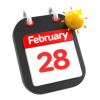 februari kalender datum evenement icoon illustratie dag png