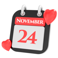 November with heart month day 24 png