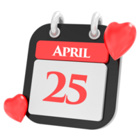 April with heart month day icon png