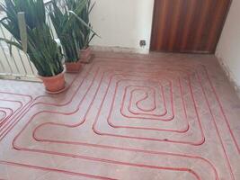 underfloor radiant heating and cooling construction photo