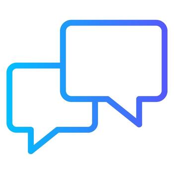 icono de gradiente de conversación vector