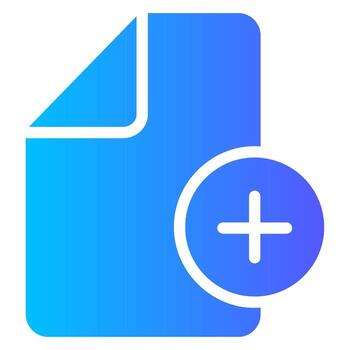 Add File gradient icon vector