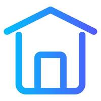 home button gradient icon vector