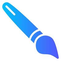 paint brush gradient icon vector