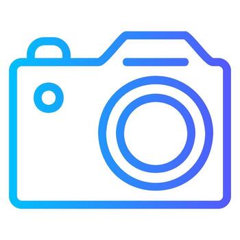 icono de degradado de cámara vector