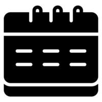 calendar glyph icon vector