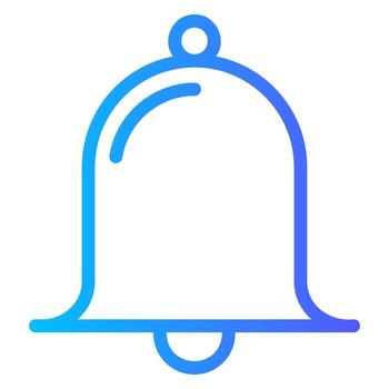 notification bell gradient icon vector