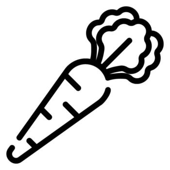 radish line icon vector