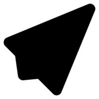 send glyph icon vector