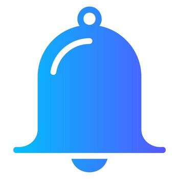 notificación campana degradado icono vector