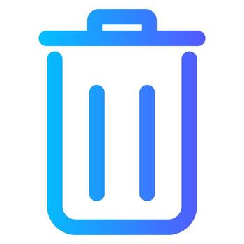 trash gradient icon vector