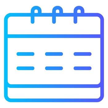 icono de gradiente de calendario vector