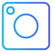 camera gradient icon vector