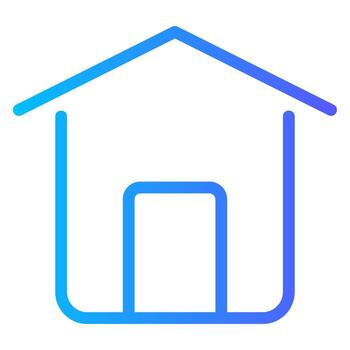 hogar botón degradado icono vector