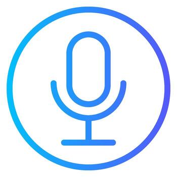 icono de gradiente de micrófono vector