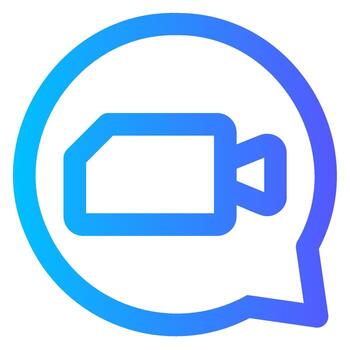 icono de degradado de videollamada vector