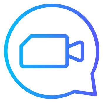 icono de degradado de videollamada vector
