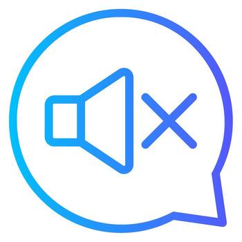 icono de gradiente de silencio vector
