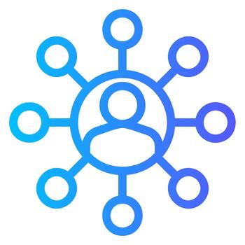 conexión degradado icono vector