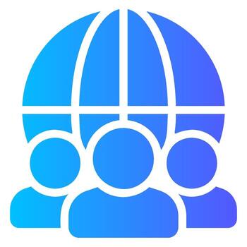 icono de gradiente mundial vector