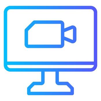 icono de gradiente de monitor vector