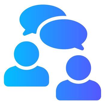 icono de gradiente de conversación vector
