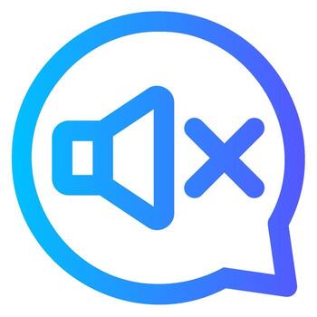 icono de gradiente de silencio vector