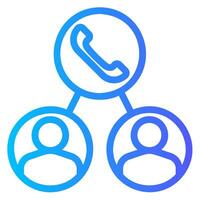 phone call gradient icon vector